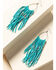 Image #1 - Idyllwind Women's Turquoise and Drop Fringe Earrings, Turquoise, hi-res