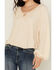 Image #3 - Cleo + Wolf Women's Christopher Solid Peasant Top, Oatmeal, hi-res