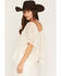 Image #4 - Wild Moss Women's Floral Print Tie-Front Blouse, Ivory, hi-res
