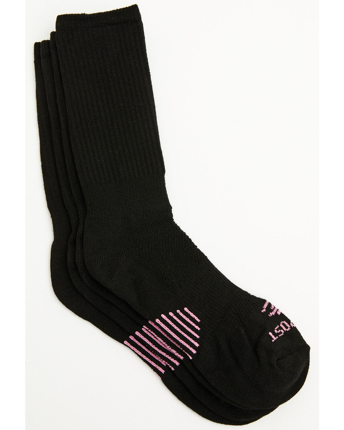 Dan Post Women's Crew Socks - 2 Pack, Black, hi-res