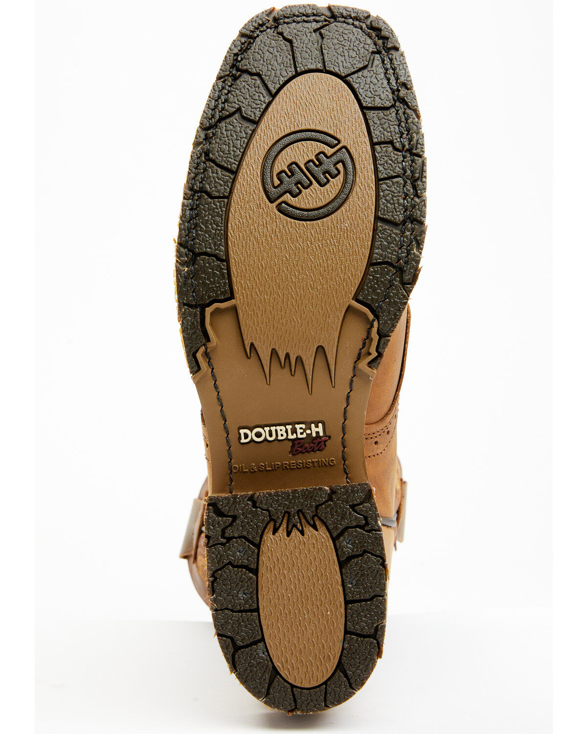 Image #7 - Double H Men's Boot Barn Exclusive 11" Domestic I.C.E&trade; Saddle Vamp Performance Western Boots - Broad Square Toe, Brown, hi-res