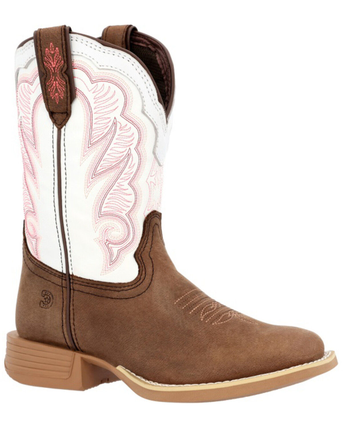 Image #1 - Durango Little Girls' Lil' Rebel Pro&trade; Western Boots - Broad Square Toe, Brown, hi-res