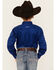 Image #4 - Ariat Boys' Solid Twill Team Logo Long Sleeve Button-Down Western Shirt, Blue, hi-res