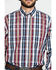 Image #4 - Resistol Men's Halo Med Plaid Long Sleeve Western Shirt, Red, hi-res