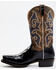 Image #3 - Dan Post Men's Eel Exotic Blue Western Boots - Square Toe, Multi, hi-res