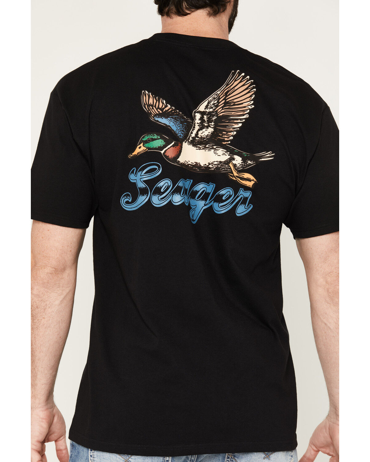 Image #4 - Seager Men's Greenhead Logo Short Sleeve Graphic T-Shirt, Black, hi-res