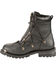 Image #2 - Milwaukee Leather Men's Twin Zipper Cap Toe Boots - Round Toe, Black, hi-res