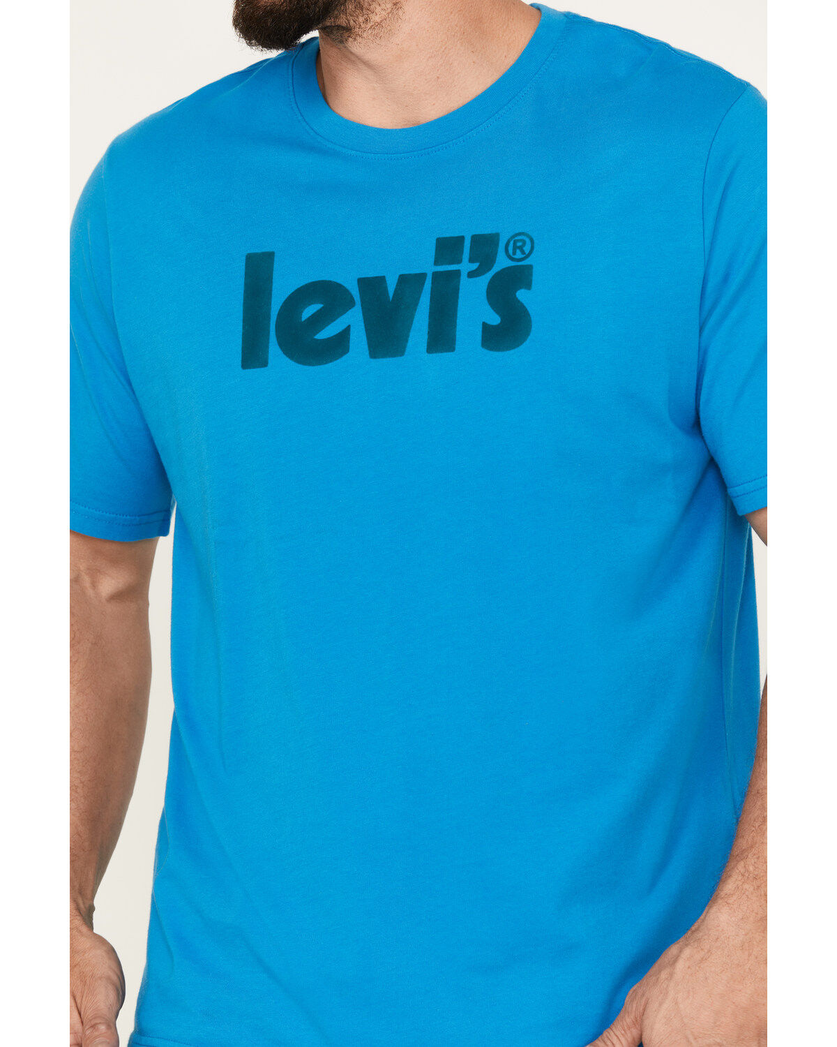 Image #3 - Levi's Men's Poster Logo Graphic Short Sleeve T-Shirt, Bright Blue, hi-res