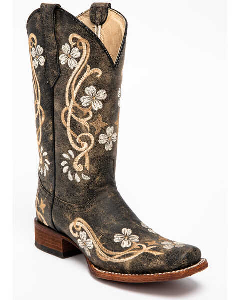 Image #1 - Corral Women's Honey Cowhide Western Boots, Honey, hi-res