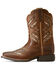 Image #2 - Ariat Girls' Round Up Bliss Western Boots - Broad Square Toe , Brown, hi-res