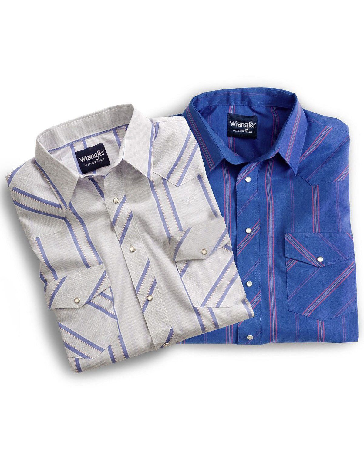 Image #3 - Wrangler Men's Assorted Classic Short Sleeve Western Shirt - Big & Tall, Stripe, hi-res