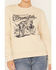 Image #3 - Wrangler Women's Bull Logo Crewneck Sweatshirt , Cream, hi-res