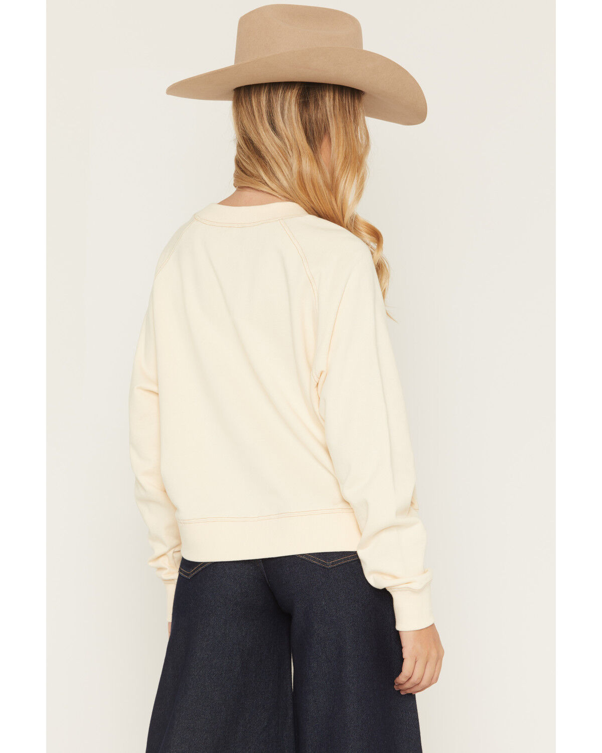 Image #4 - Kimes Ranch Women's Lexi Logo Embroidered Crewneck, Cream, hi-res