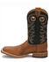 Image #3 - Justin Men's Caddo Bent Rail Western Boots - Broad Square Toe, Tobacco, hi-res