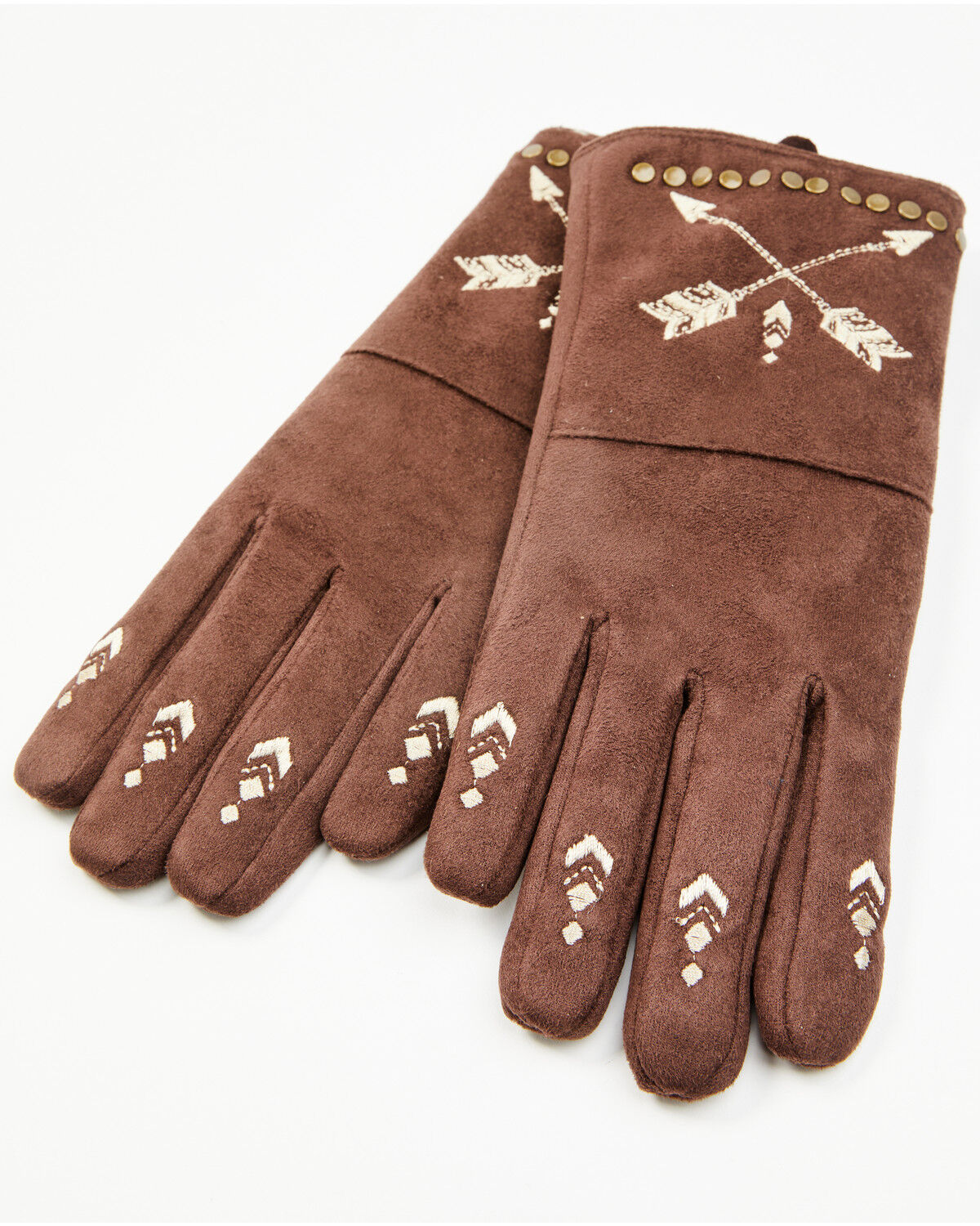 Idyllwind Women's Haley Cross Arrow Gloves, Brown, hi-res
