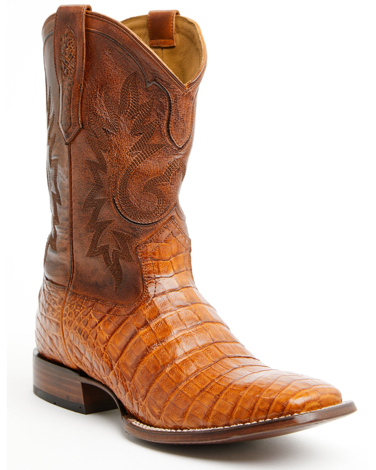 Image #1 - Cody James Black 1978&reg; Men's The Hayward Exotic Caiman Belly Western Boots - Broad Square Toe, Cognac, hi-res