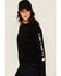 Image #2 - Carhartt Women's Relaxed Fit Midweight Graphic Crewneck Sweatshirt, Black, hi-res