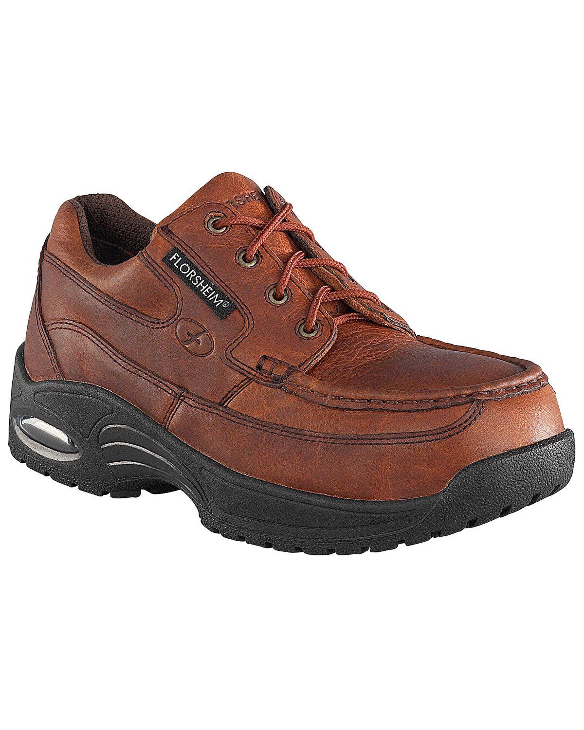 Image #1 - Florsheim Men's Polaris Lace-Up Oxford Shoes - Composite Toe, Brown, hi-res