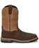 Image #2 - Justin Men's Bolt Western Work Boots - Composite Toe, Pecan, hi-res