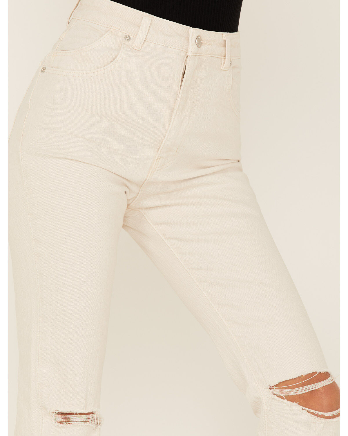 Image #2 - Rolla's Women's High Rise Distressed Cropped Dusters Bootcut Jeans, , hi-res