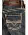 Image #4 - Rock & Roll Denim Boys' Dark Wash Rope Stitch Stretch Bootcut Jeans, Blue, hi-res