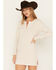 Image #1 - Cleo + Wolf Women's Waffle Knit Henley Dress, Ivory, hi-res