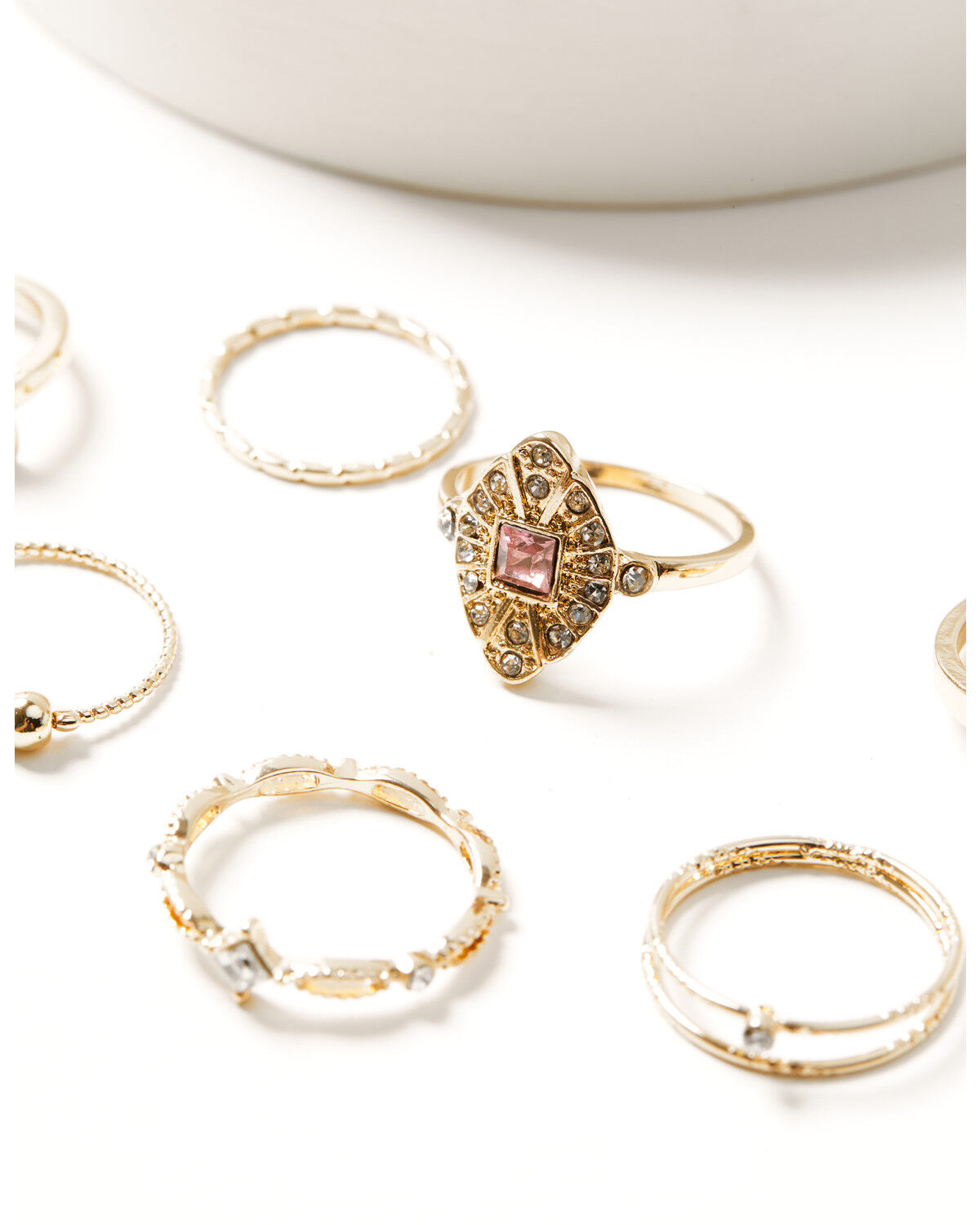 Image #3 - Shyanne Women's Layered Ring Set - 8 Piece, Gold, hi-res
