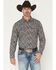 Image #1 - Cody James Men's Mountain Ranger Paisley Print Long Sleeve Snap Western Shirt, Burgundy, hi-res