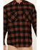 Image #3 - Hawx Men's Buck Plaid Print Long Sleeve Button-Down Flannel Shirt, Mahogany, hi-res