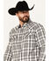 Image #2 - Moonshine Spirt&reg; Men's Gray Cloud Plaid Print Long Sleeve Snap Western Shirt, Grey, hi-res