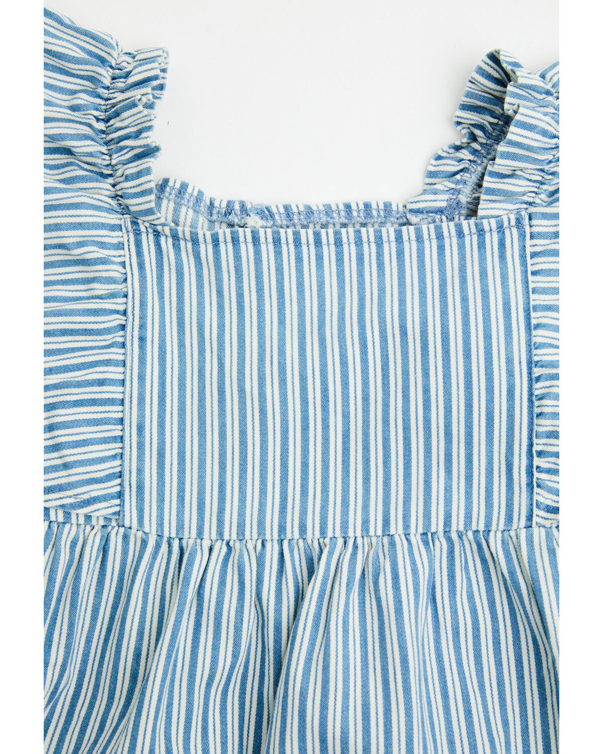 Image #2 - Wrangler Toddler Girls' Striped Short Sleeve Denim Dress, Blue, hi-res