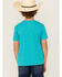 Image #4 - Rock & Roll Denim Boys' Steerhead Short Sleeve Graphic T-Shirt , Teal, hi-res