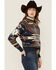 Image #2 - Shyanne Ranch Women's Southwestern Print Pullover , Navy, hi-res