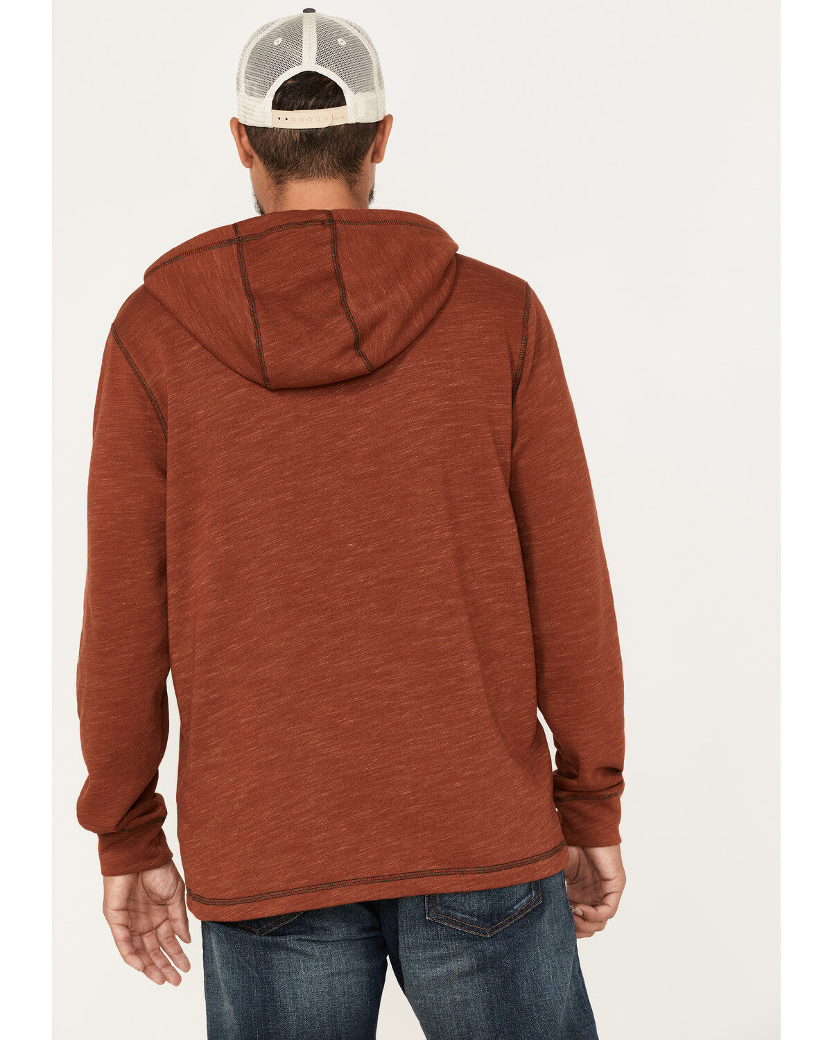 Image #4 - Moonshine Spirit&reg; Men's Space Dye Hooded Sweatshirt, Rust Copper, hi-res