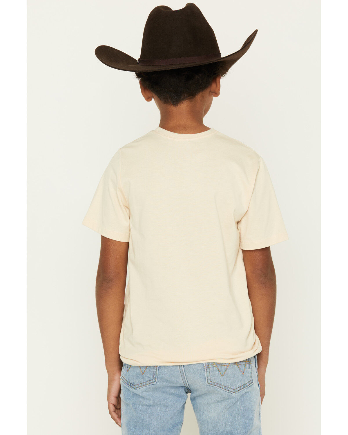 Image #4 - Sable Sky Boys' Howdy Frog Short Sleeve Graphic T-Shirt, Sand, hi-res