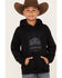 Image #1 - Cody James Boys' Fleece Take No Bull Hooded Sweatshirt, Black, hi-res