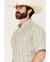 Image #2 - Ariat Men's Pro Series Stevie Striped Print Short Sleeve Button-Down Western Shirt, White, hi-res