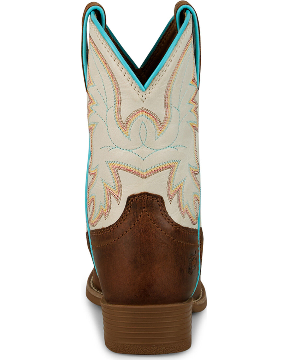 Image #5 - Justin Girls' Whinny Western Boots - Snip Toe, Cognac, hi-res