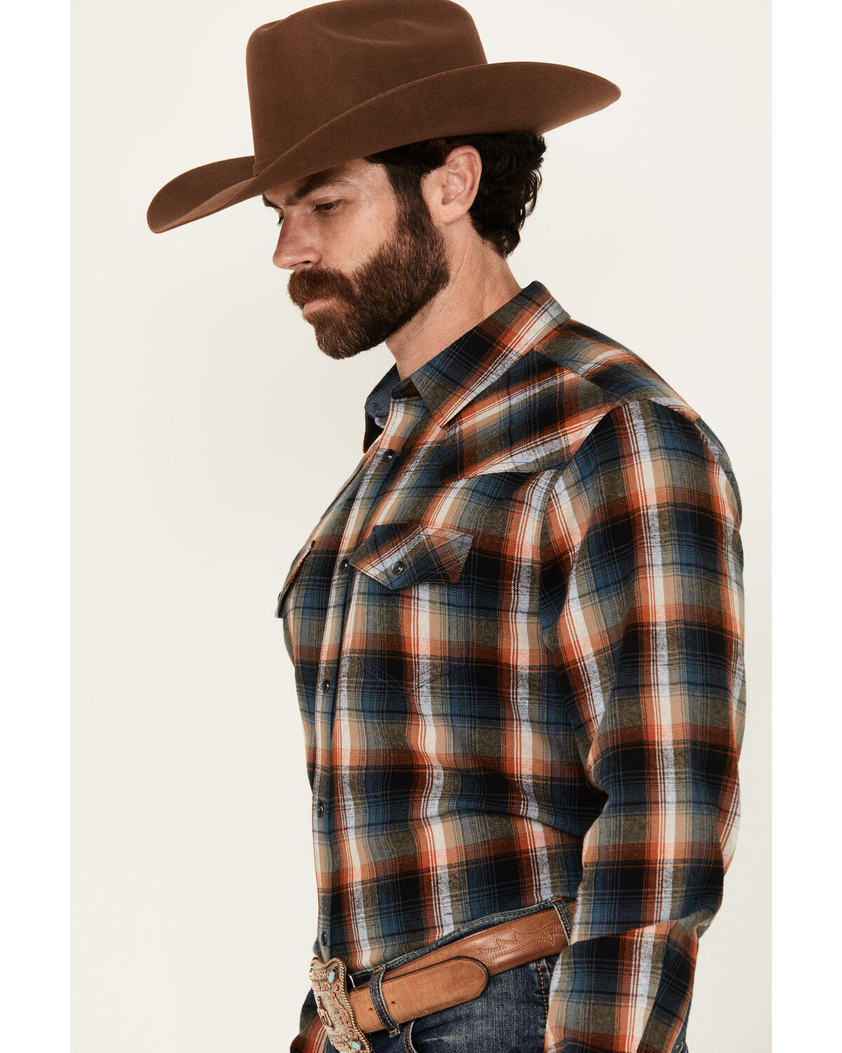Image #2 - Cody James Men's Santa Cruz Plaid Print Long Sleeve Snap Flannel Shirt - Big, , hi-res