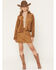 Image #1 - White Crow Women's Ciera Faux Suede Mini Skirt, Brown, hi-res