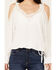 Image #3 - Wild Moss Women's Cold Shoulder Long Sleeve Shirt , White, hi-res