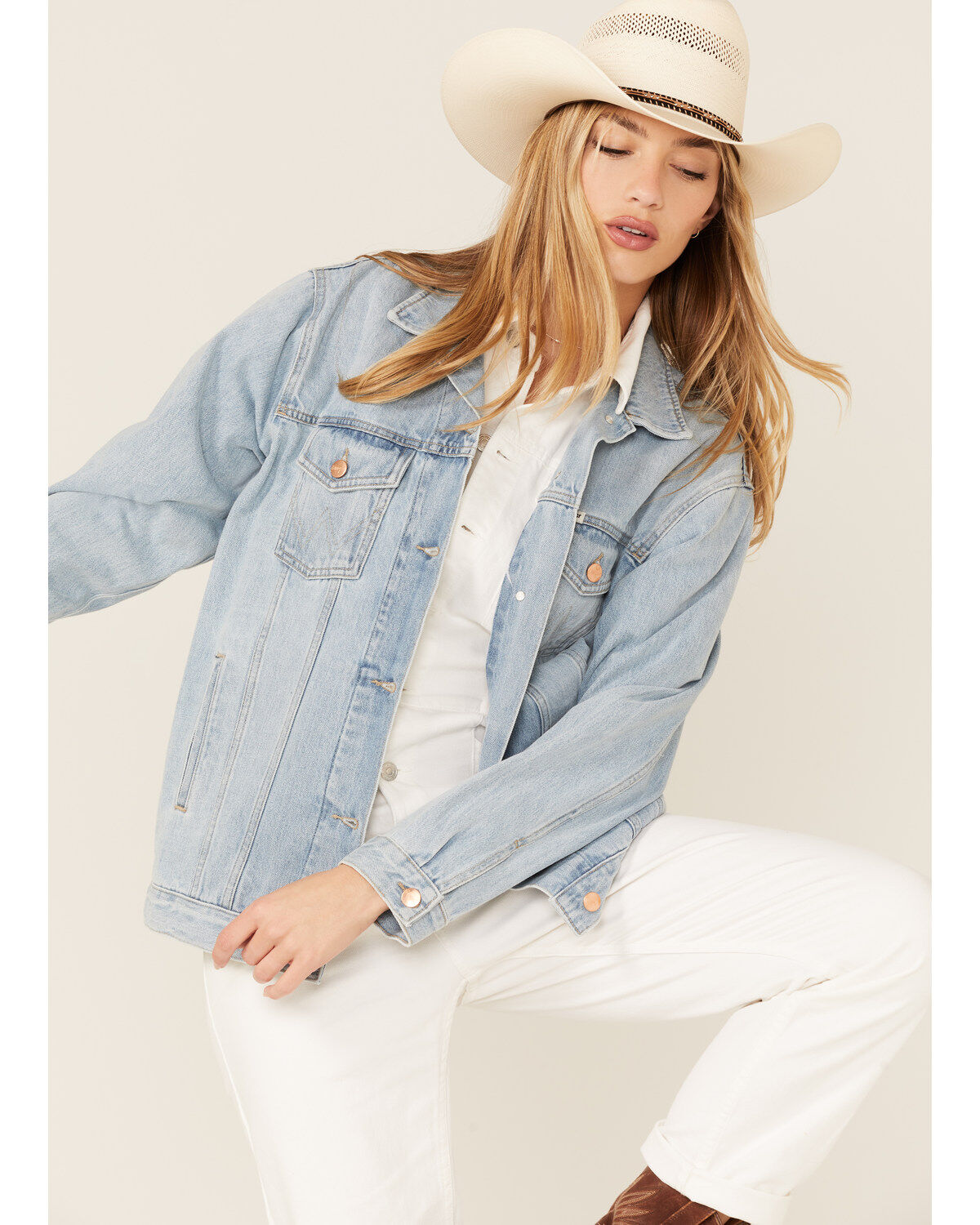 Image #1 - Wrangler Women's Heritage Lovestruck Denim Jacket, Blue, hi-res