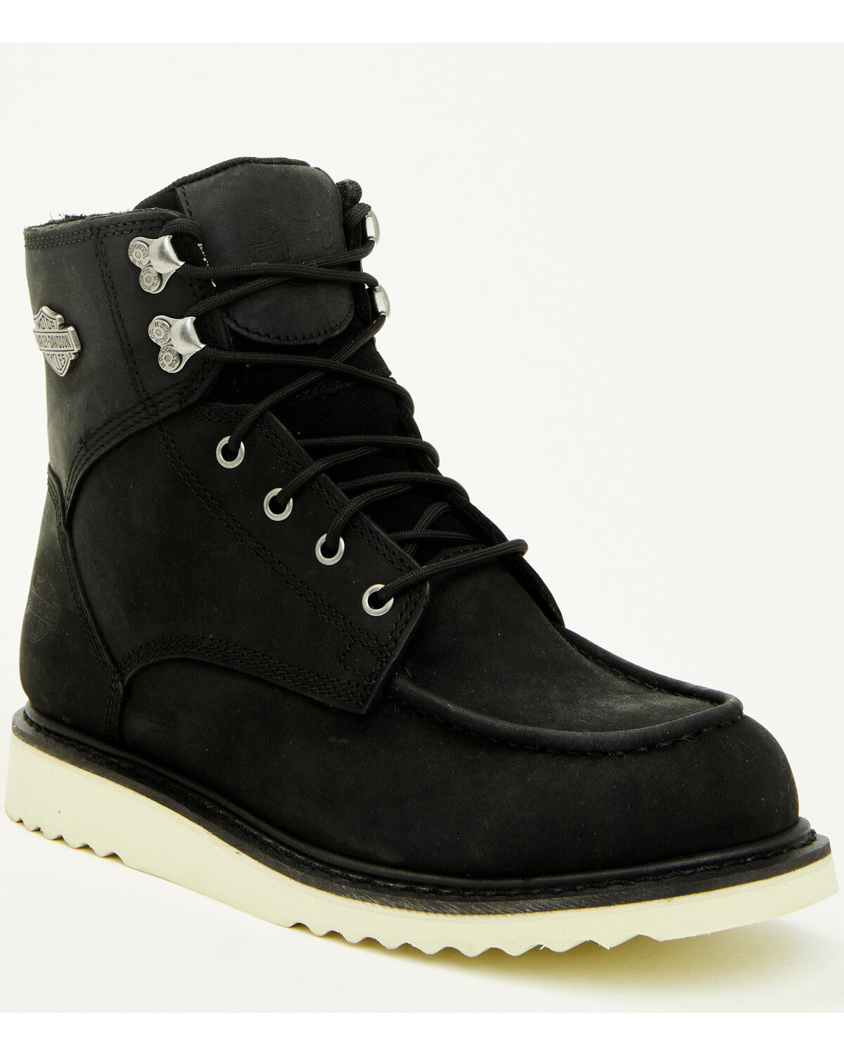 Harley Davidson Men's Brosman Waterproof Moc Motorcycle Boots - Soft Toe, Black, hi-res