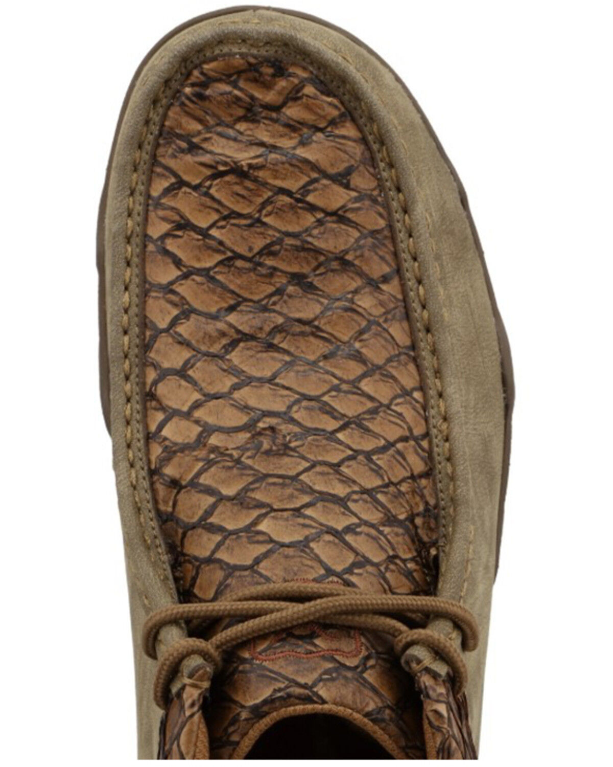 Image #6 - Twisted X Men's Exotic Seabass Chukka UltraLite X&trade; Driving Shoes - Moc Toe, Tan, hi-res