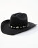 Image #3 - Cody James Men's Silver Concho Hat Band, Black, hi-res