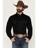 Image #1 - Ariat Men's Solid Twill Long Sleeve Western Woven Shirt, Black, hi-res