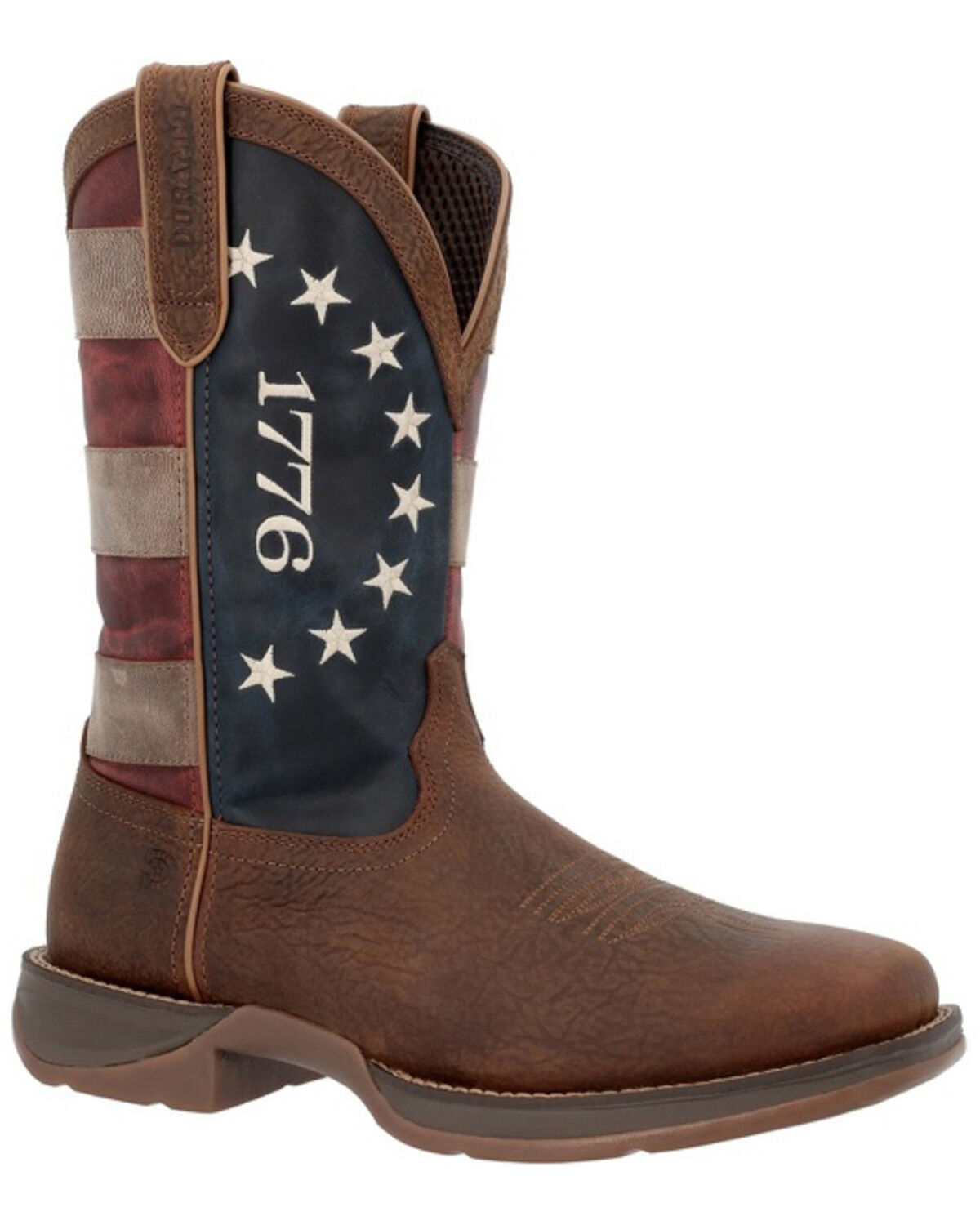 Durango Men's Rebel American 250 Western Boots - Broad Square Toe, Brown, hi-res