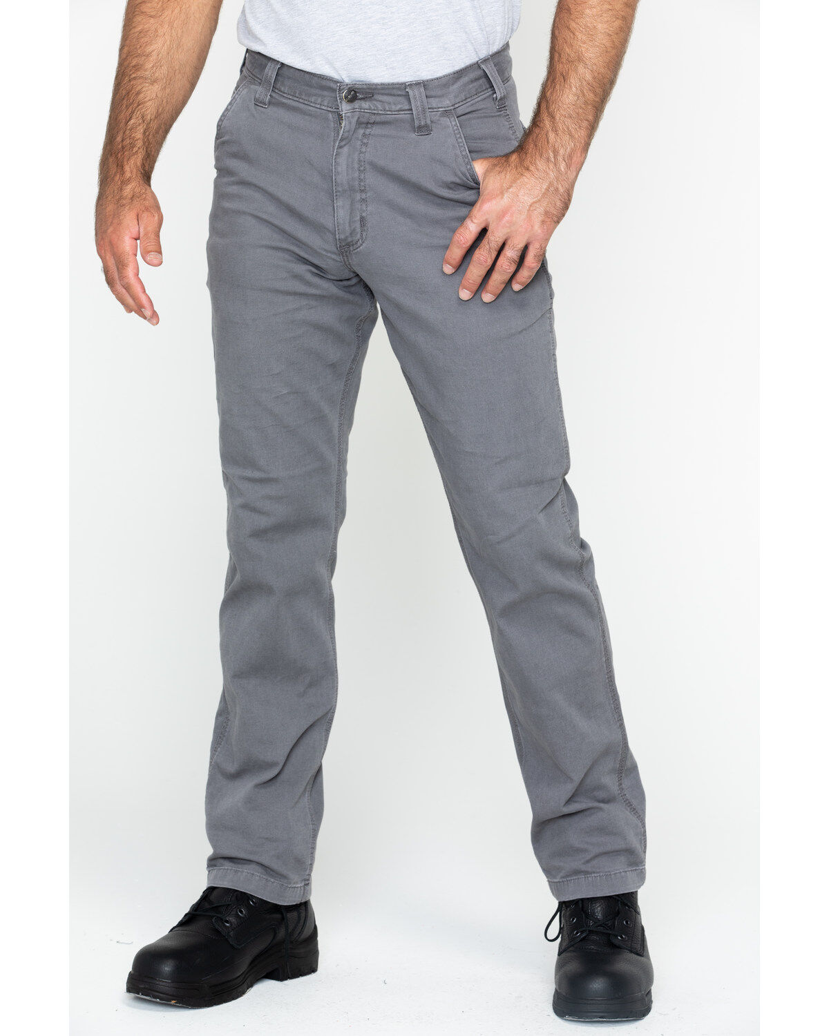 Image #1 - Carhartt Men's Rugged Flex&reg; Rigby Dungaree Stretch Work Pants, Grey, hi-res