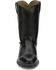 Image #4 - Justin Men's Basics Roper Western Boots - Medium Toe, Black, hi-res