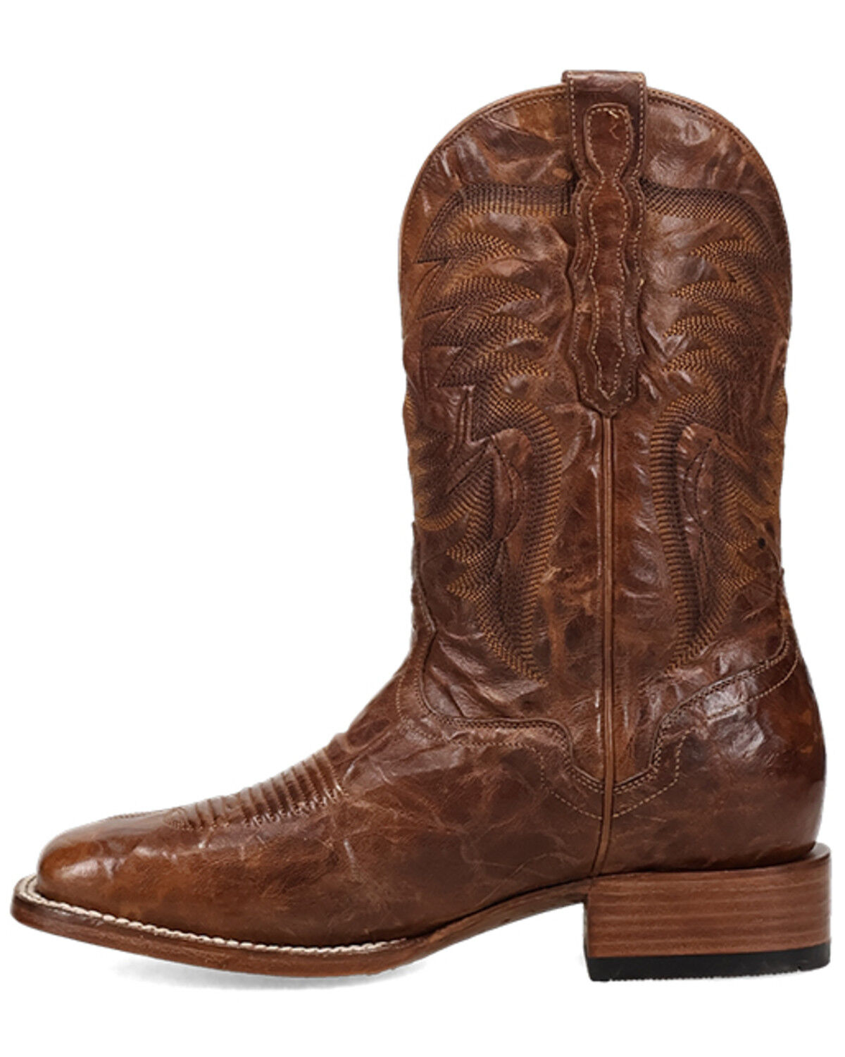 Image #3 - El Dorado Men's Crunch Western Boots - Broad Square Toe, Rust Copper, hi-res